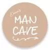 muurcirkel beige naam man cave hiphuisje