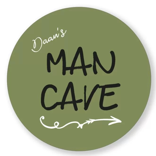muurcirkel man cave jongenskamer groen hiphuisje