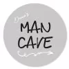 muurcirkel man cave voor jongens lichtgrijs hiphuisje