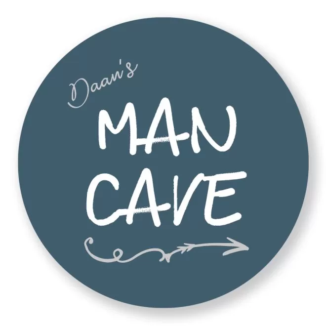 muurcirkel mancave donkerblauw voor de jongenskamer hiphuisje