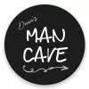 muurcirkel naam man cave zwart hiphuisje