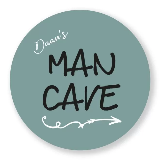 muurcirkel oudgroen man cave hiphuisje